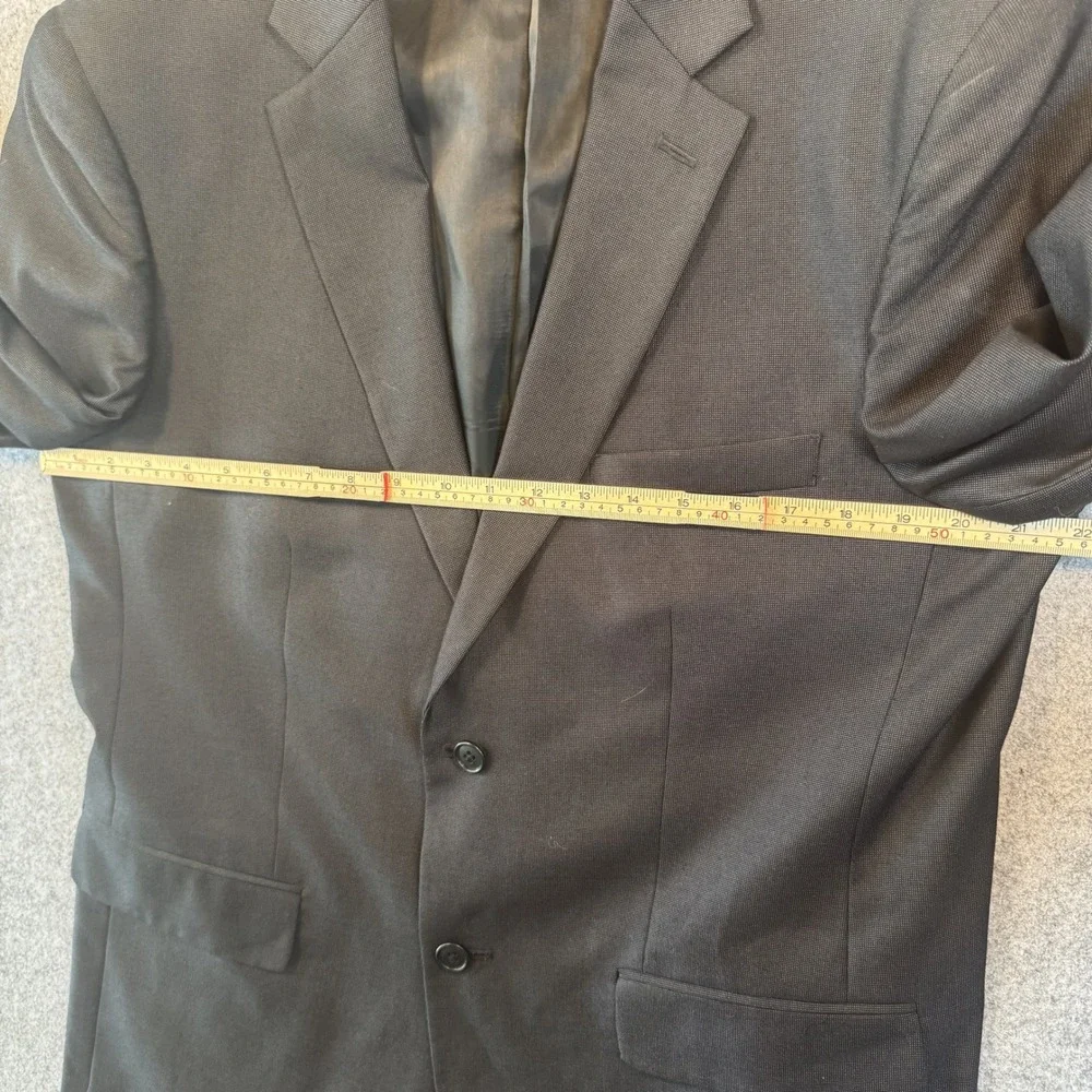 Blair Underwood BU 2-Piece Suit 43R 38W Black Micro Pattern Viscose Blend